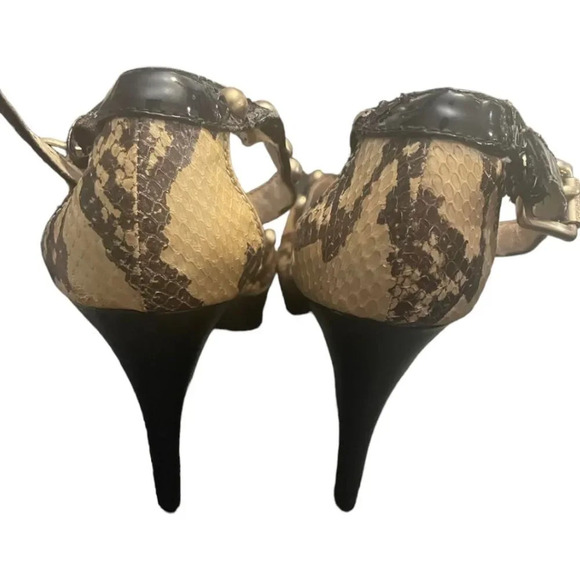 MICHAEL MICHAEL KORS Platform high heels snakeskin studded shoes vintage - Picture 5 of 5